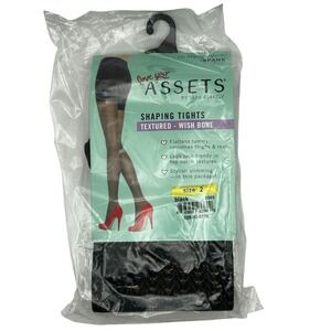Spanx Love‎ Your Assets by Sara Blakely- Textured Wishbone Shaping Tights Size 2